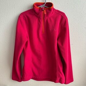 Eddie Bauer Kids Hot Pink and Orange 1/4 Zip Fleece Pullover Size 8
